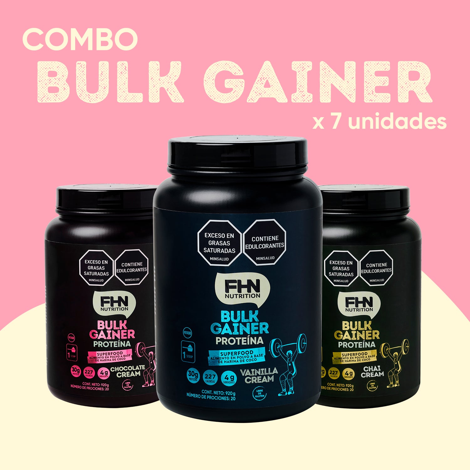 EMPRENDE FHN | Combo 7 Bulk Gainer