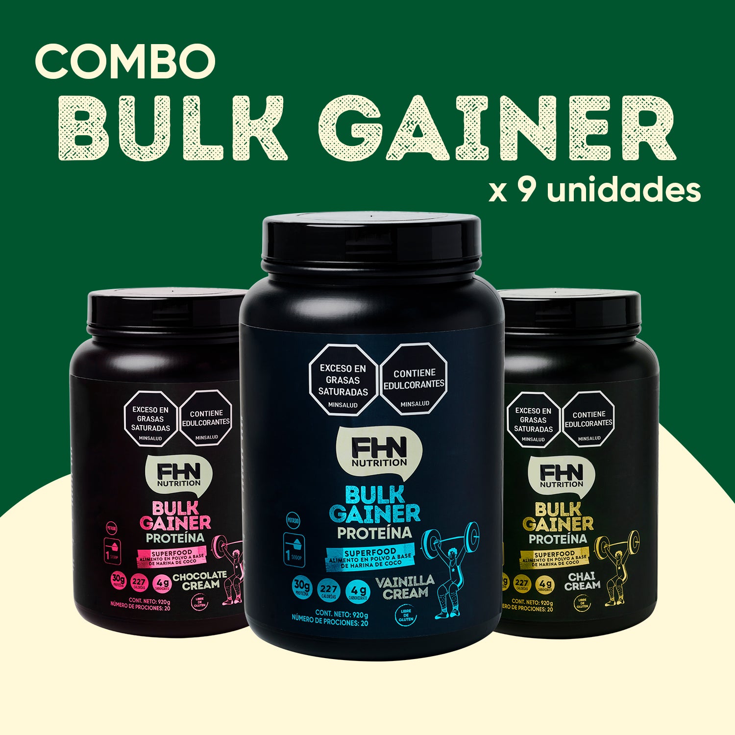 EMPRENDE FHN | Combo 9 Bulk Gainer
