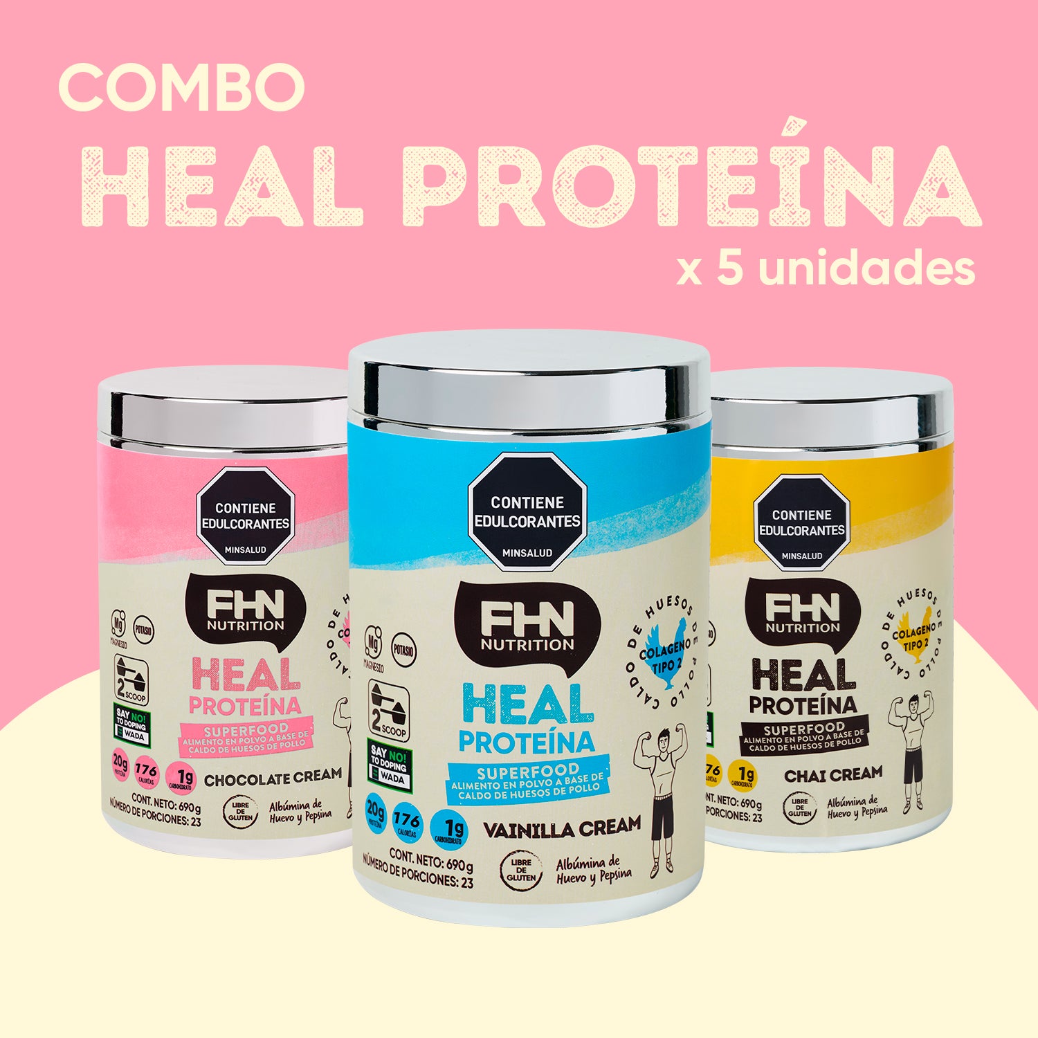 EMPRENDE FHN | Combo 5 Heal Proteína