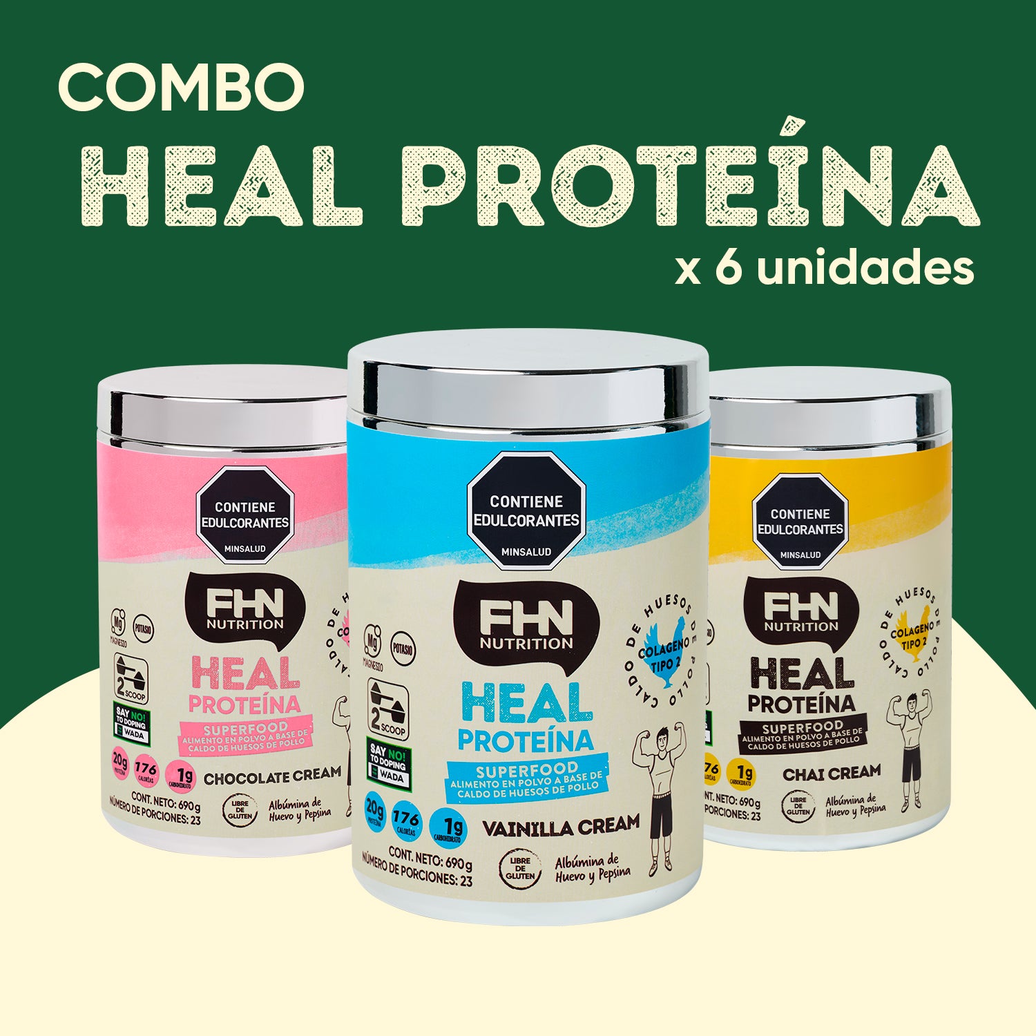 EMPRENDE FHN | Combo 6 Heal Proteína